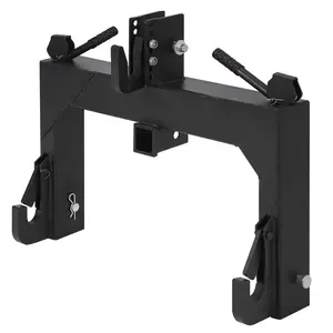 Garvee Heavy Duty Garvee 3 Point Quick Hitch for Category 1 & 2 Tractors with 3000 Lbs Lifting Capacity, Adjustable 5-Level Hook, 27.5" Between Lower Arms, and 2-Inch Receiver Hitch for Farm & Ranch Equipment