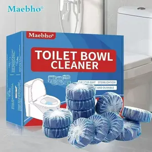 Maebho 12PCS or 24PCS Toilet products Cleaning Blocks - Auto-Cleans with Every Flush, Soluble Film, No Residue, Safe & Effective Household Cleaner Automatic Cleaner Deodorizer Gel Bowl