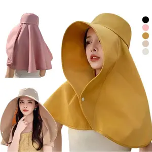 Women's Wide Brim Sun Hat UV Protection Outdoor Hat Solid Color Stylish Summer Accessory for Beach Garden Travel Everyday Wear Lightweight Breathable