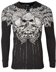 Xtreme Couture by Affliction Men's Cotton Thermal Shirt - Round Neck, Graphic Big League Menswear Top