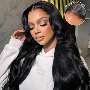 [HD Lace Wig] West Kiss Glueless Human Hair Wigs Body Wave 7x5 HD Lace Closure Wig Undectable Lace Pre Bleached Knots Pre Plucked Hairline