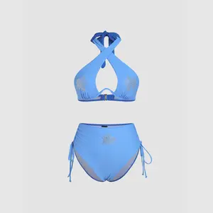 Cider Graphic Underwire Halter Bikini Swimsuit SwimWeek