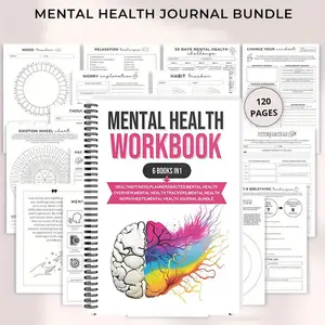 Mental Health Workbook, 1 Count Attachment Theory Guide, Abandonment Anxiety Recovery Workbook, Relationship Depression Support Workbook, Relaxation Techniques Mood Tracker, Mental Health Planner, Daily Planner, Funny Gift, Stress Relief Tips