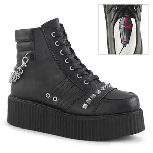 Demonia Men's V-CREEPER-565 Black Vegan Leather Creepers
