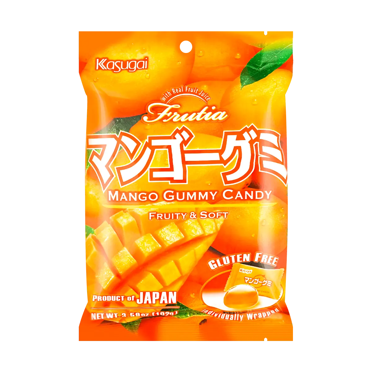 KASUGAI Frutia Mango Gummy 102g