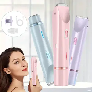 2-in-1 Women's Dual-Head Shaver, Wet & Dry Electric Bikini Trimmer, Multifunctional - USB Rechargeable, Hair Removal Shaver, Perfect Gift for Women's Day, Birthday, or Christmas.