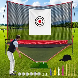 10X8FT Auto-Return-Balls Golf Hitting Practice Nets for Backyard Driving Heavy Duty Men Real Indoor Golf Balls Hitting Pitching Driving Nets Indoor Outdoor Garage Use Golfing Swing Training Impact Black Netting Baseball Batting Cage Home Gym golf