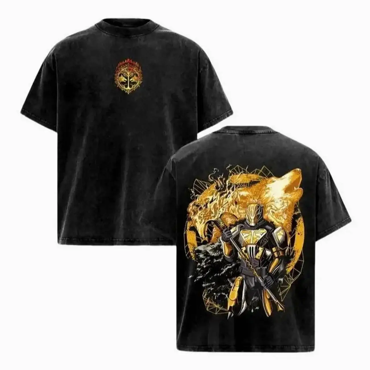 Destiny 2 The Guardian Vintage Washed Tee – Oversized Game Graphic T-Shirt, Heavyweight Retro Streetwear Cotton, Perfect for Fans of Movies, TV Shows, Art, and Epic Sci-Fi Game Poster Prints YTS