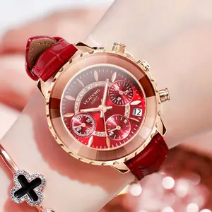 Women's luxury watch, women's fashion round watch, women's casual watch, high-quality women's waterproof quartz watch