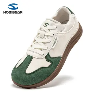 HOBIBEAR Women's Wide Toe Box Retro Runner Sneakers - Soft Sole, Closed-Toe Light Campus Casual Trainers for Commute, Light Casual Trainers