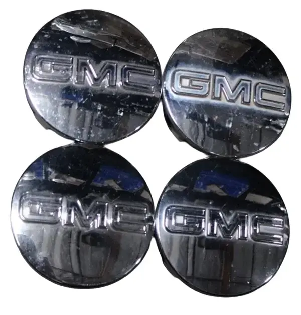 4-Piece OEM Chrome Hub Center Caps for 2016-2025 GMC Sierra 1500 Pickup, Part Number 20942032