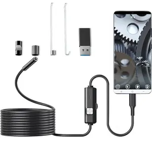 Type-C Direct Connection Camera HD 1mp Industrial Endoscope Android Phone Waterproof Versatile Inspection Tool, High-Resolution Internal Viewer, Batteries Durable, Diagnostic Tool