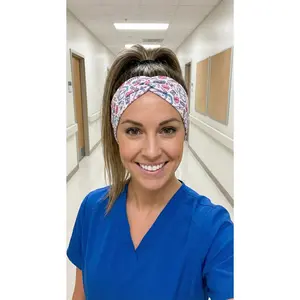 Pretty in Pink Nurse Life Knotted Headband