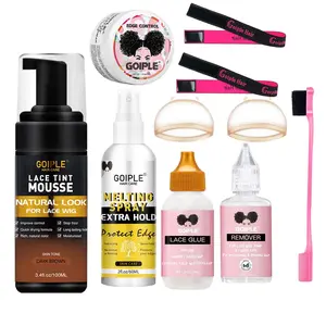 Lace Tint Melting Hair Mousse, Lace Tint Mousse For Women Wigs Toupees And Hairpieces Natural Finishing Lace Color, Lace Tint For Wigs Tool Set Beginner Friendly,Long Lasting Hold