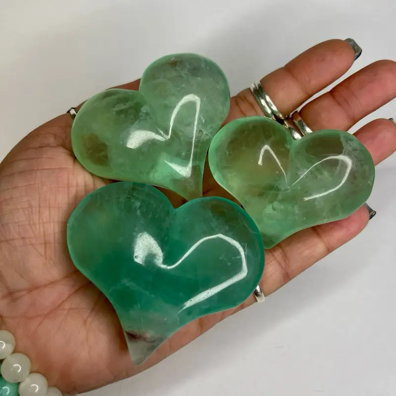 High-Quality Fluorite Heart For Protection, Clarity, Focus