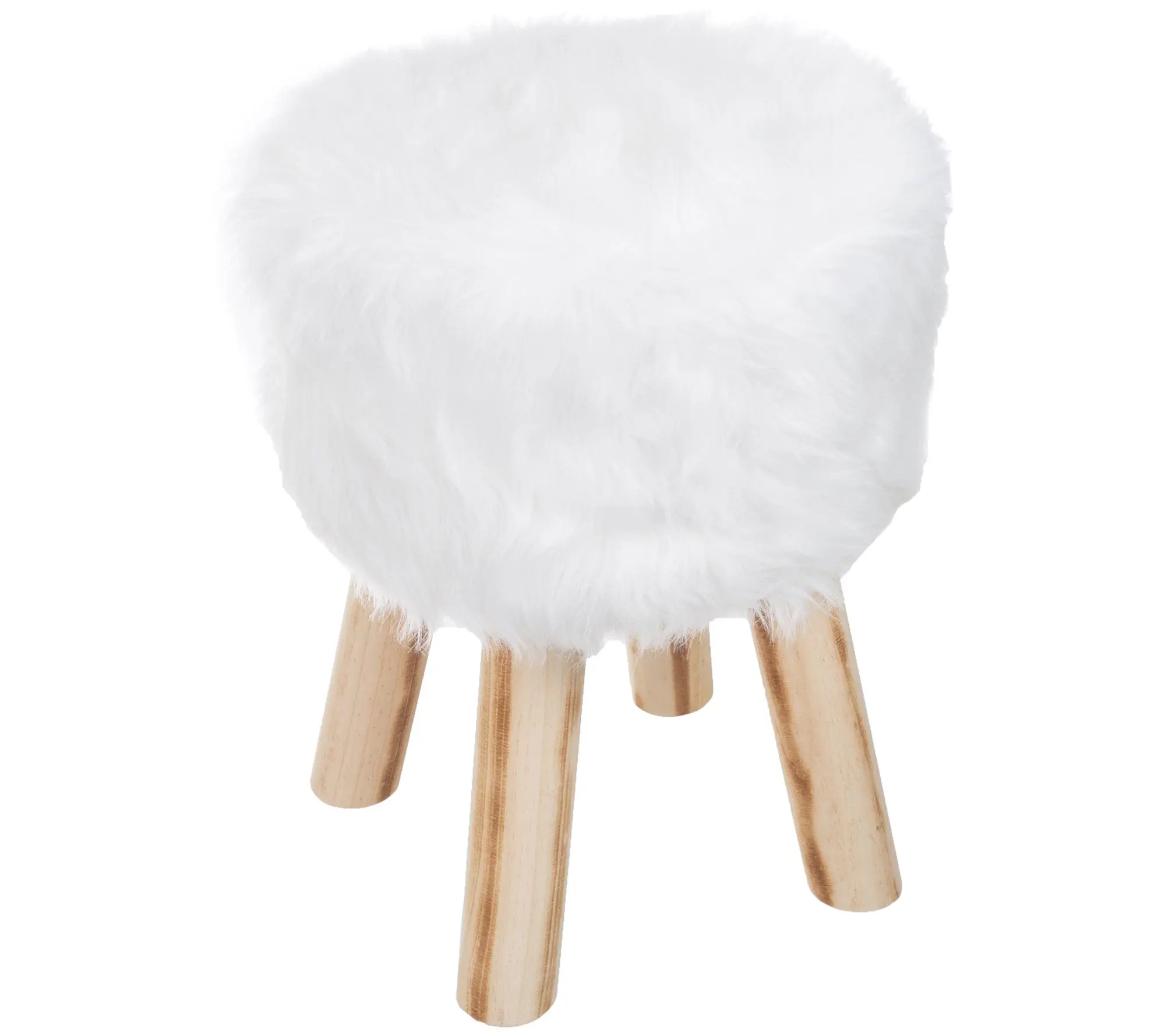 Lavish Home Ottoman Round Footrest, Vanity Chair, Accent Stool