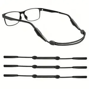 Adjustable Glasses Strap without Glasses, 3 Counts Stretched Sport Eyewear Retainer Glasse Strap, Eyeglasses Strap for for Women Men, Sunglasses Straps, Flexible, Universal, Fit, Adjustable Lanyard
