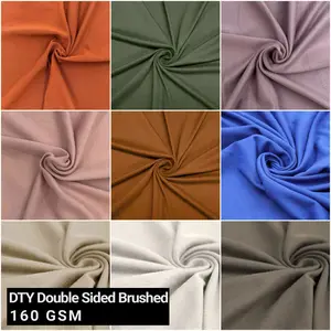 59" Wide Poly Spandex DTY Double-Sided Brushed Fabric by the Yard -180 GSM, Lightweight, Stretchy & Breathable for Apparel, Activewear, Accessories, Scarves & Crafts (SKU-668)