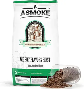 100% Apple Wood Pellets for Pellet Grills - 20lb Resealable Bag, Low Moisture Smoking Pellets for BBQ, Grill & Pizza, Perfect for Chicken, Pork & Beef (20 Pounds)