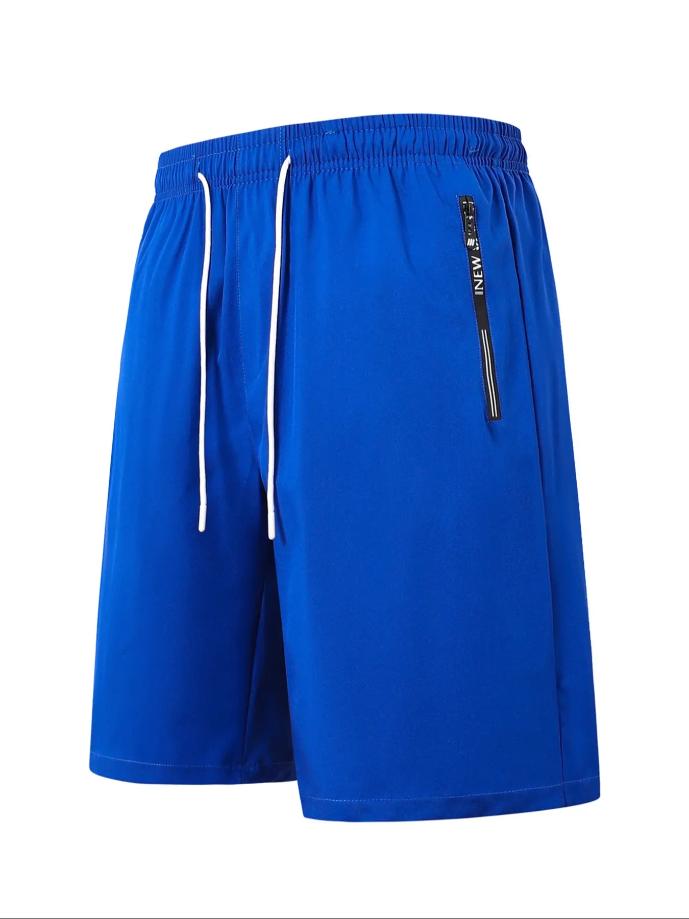 Men's Solid Color Plain Drawstring Waist Shorts, Regular Fit Athletic Casual Pocket Zipper Sportswear Shorts for Summer, Fashion Men's Bottoms for Daily Wear, Casual Athleisure Shorts, Activewear Shorts