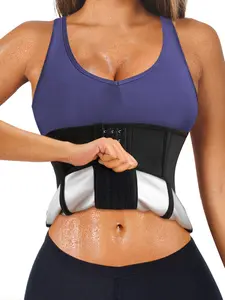 Women's Adjustable Hook & Eye Sauna Waist Trainer, Tummy Control Sports Waist Support, Workout Fitness Sweat Belt, Sports Shapewear, High Waist Shaper, Comfort Tummy Control Hook Closure Fajas Colombianas Shaper, Corset Shaper