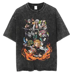 Demon Slayer Infinity Castle Movie Wash Tee, Kimetsu No Yaiba T Shirt, Anime T Shirt, Gift For Anime Fans, Unisex Shirt, Cotton Shirt, Vintage Shirt, Crewneck Shirt, Streetwear, Oversized T-Shirt BF2