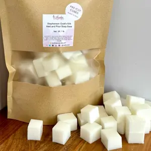 Pre-Cut Goat’s Milk Melt and Pour Soap Base Cubes for Easy DIY Soap Making Supplies Creamy Glycerin Soap Base with Goat’s Milk