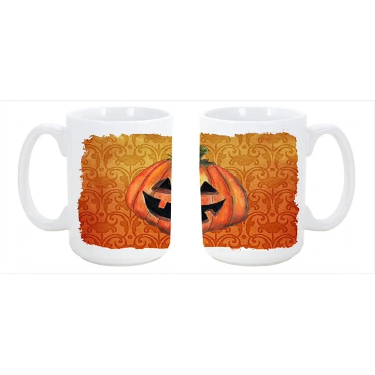 October Pumpkin Halloween Dishwasher Safe Microwavable Ceramic Coffee Mug 15 oz.