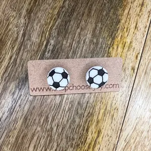 Soccer Stud Earrings