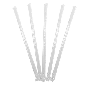 Custom Cup Factory Individually Wrapped Clear Plastic Straws, 9in Length-8mm Diameter, 2500 Pieces/Case, Bar & Kitchen Utensils for Beverage, Coffee Use