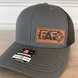 FAFO F Around And Find Out Leather Patch Hat Charcoal/Black