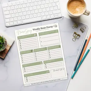 ADHD Weekly Brain Dump Notepad | Neurodivergent Desk Planner | Gentle Productivity Tear-Off Pad | Executive Function Support