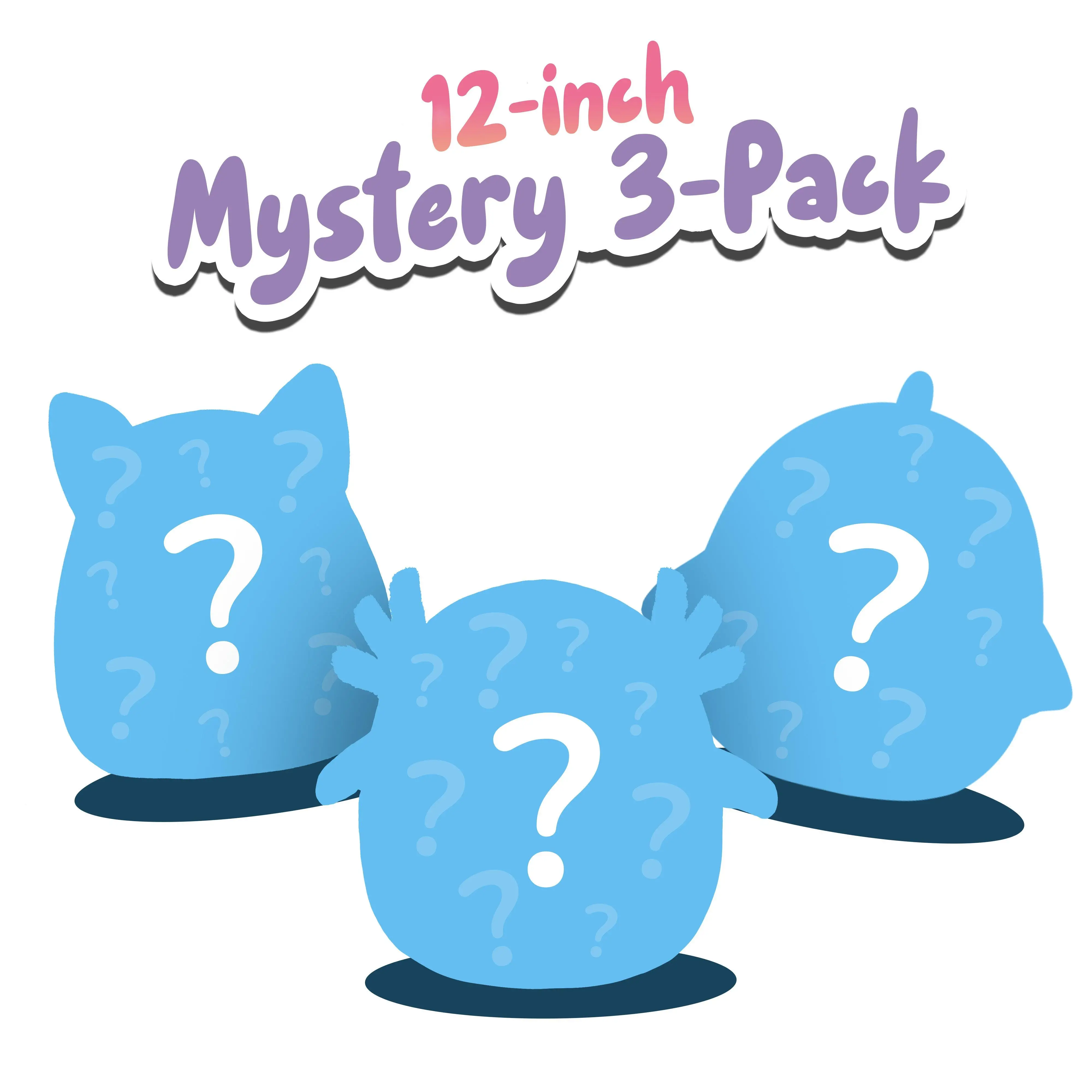 Squishmallows Mystery Box – 3 x 12-Inch Plush, Assorted Characters, Perfect for Kids & Collectors