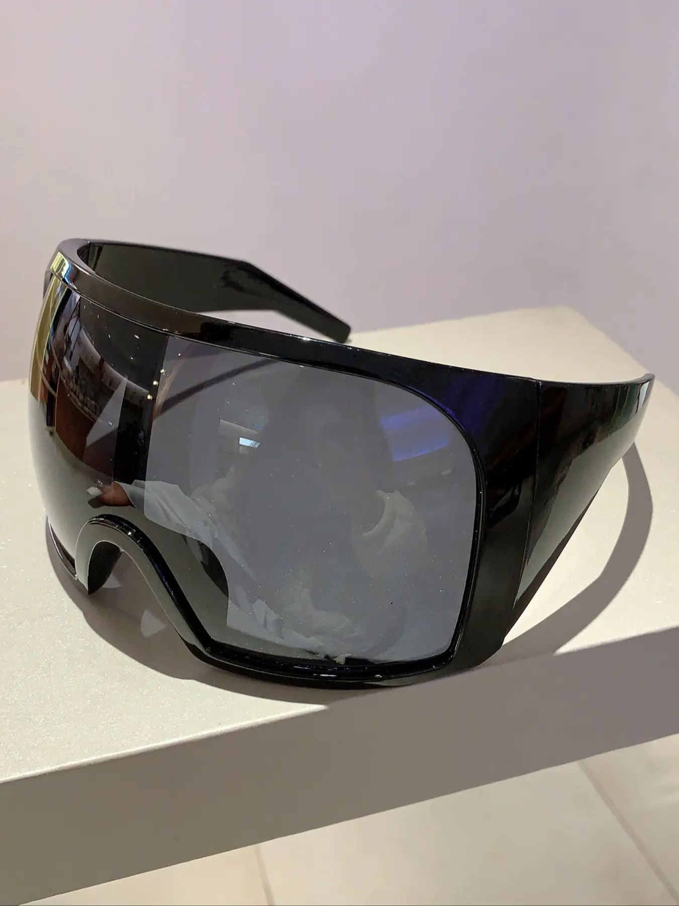 Women's Oversized Fashion Glasses, Decorative Glasses, Trendy Wraparound Design, High-End Decoration Eyewear, Stylish Future Style Frames