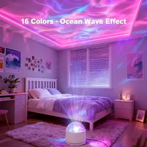 1pc Aurora LED Mood Projection Light RGB Remote Control, Galaxy Star Projector, Bedroom Night Light Projector, Star Projector, Room Decoration, Home Theater, Ceiling, Gift Decoration, Camping, Wedding Decoration clearance items DealsForYouDays