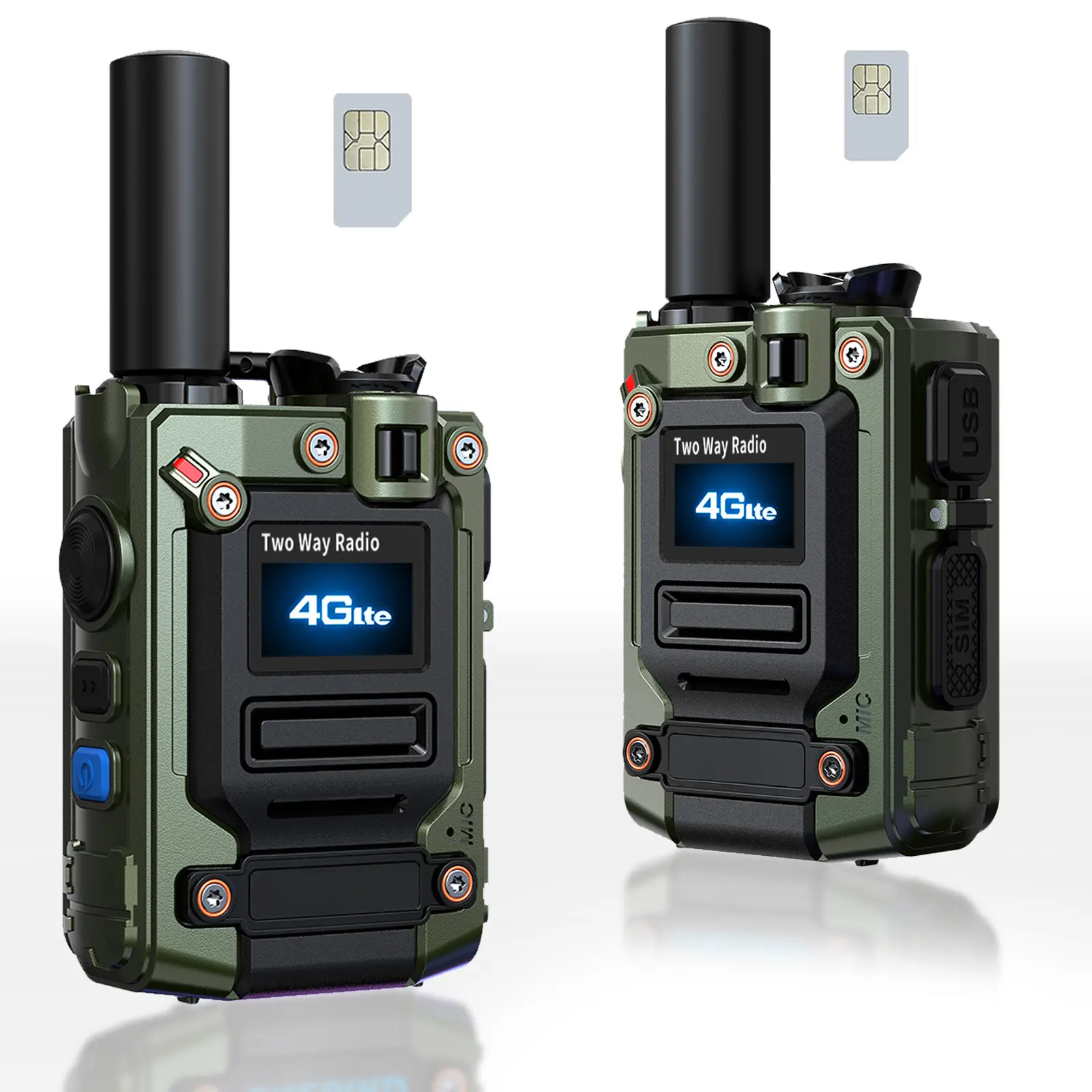 Global-walkie-Talkie-Unlimited-Range-radios-Long Range walkie talkies Communication Cards-radios Unlimited Range with sim Cards-Out of State walkie-Talkie ptt Button-Two Way Talk Talkie 2-Pack