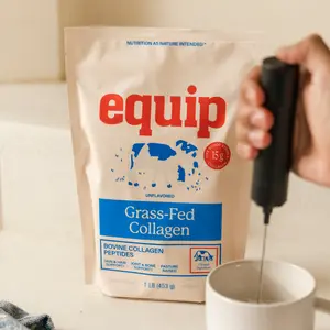 Equip Grass-Fed Collagen - 15g Bovine Collagen Peptides per Serving for Joint & Skin Health - 100% Real Foods & Pasture-Raised