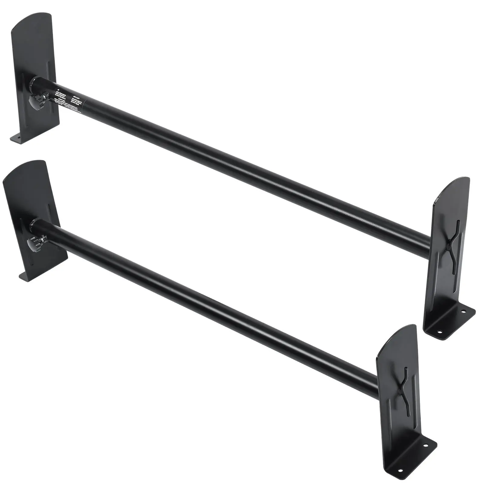 【Summerfinds】VEVOR Van Roof Ladder Rack, 2 Bars Alloy Steel Roof Racks, 227 KG Capacity Rain-Gutter Roof Rack, Adjustable Length 910-1460 mm, Van Ladder Rack Compatible with Chevrolet Express, GMC Savana, etc