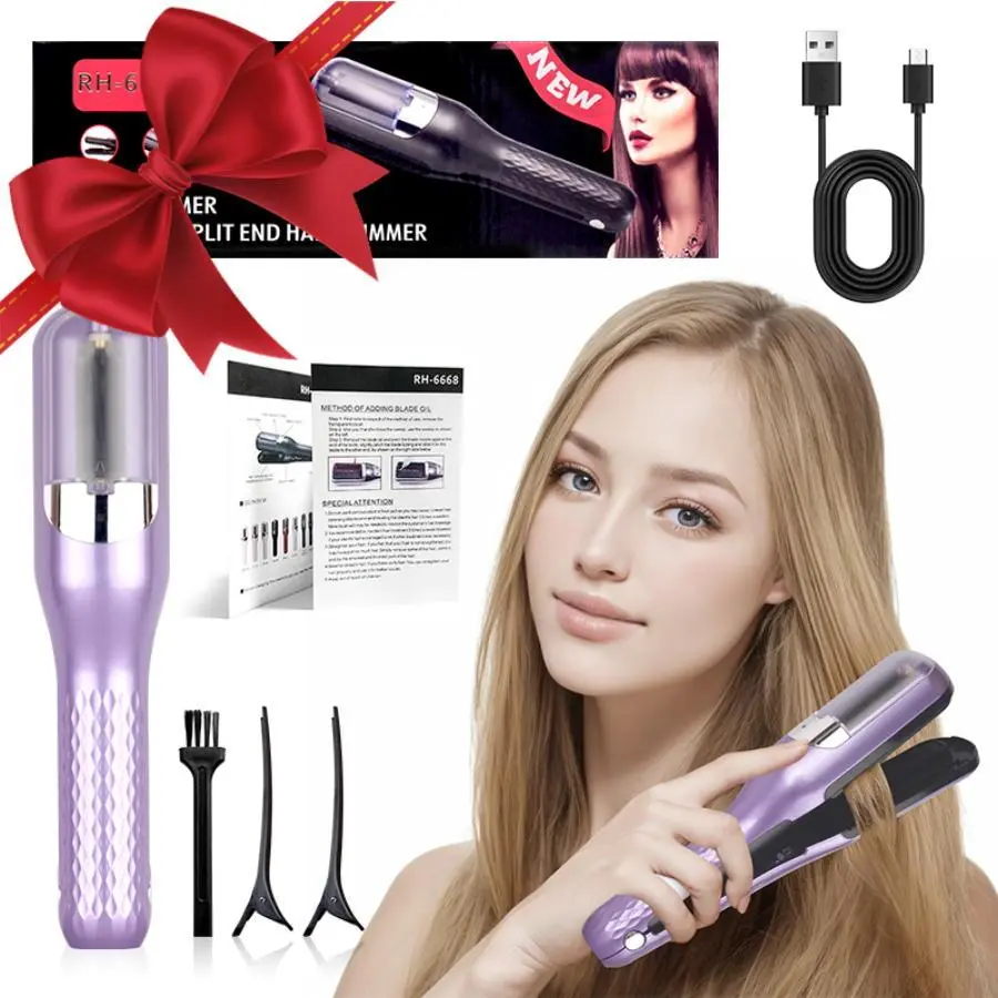 Automatic Electric Hair Clipper, Multifunctional Type-c Rechargeable Hair Split End Clipper, Portable Wireless Trimmer, Hair Care Tool, Hair Cutting Machine, Split End Trimmer, Hair Styling Tools