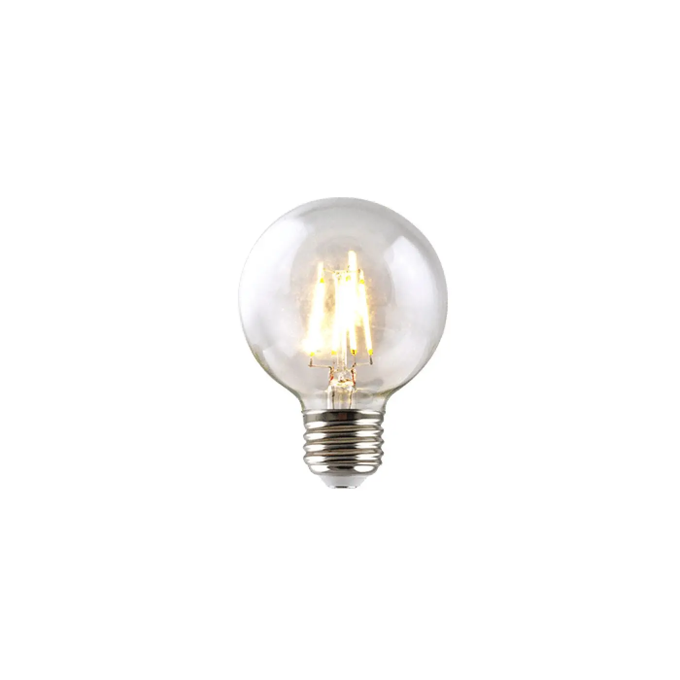 3.8W LED Filament G25 Bulb, 350 Lumens, 2700K, E26 Base, Dimmable, 92 CRI, Energy Star Rated