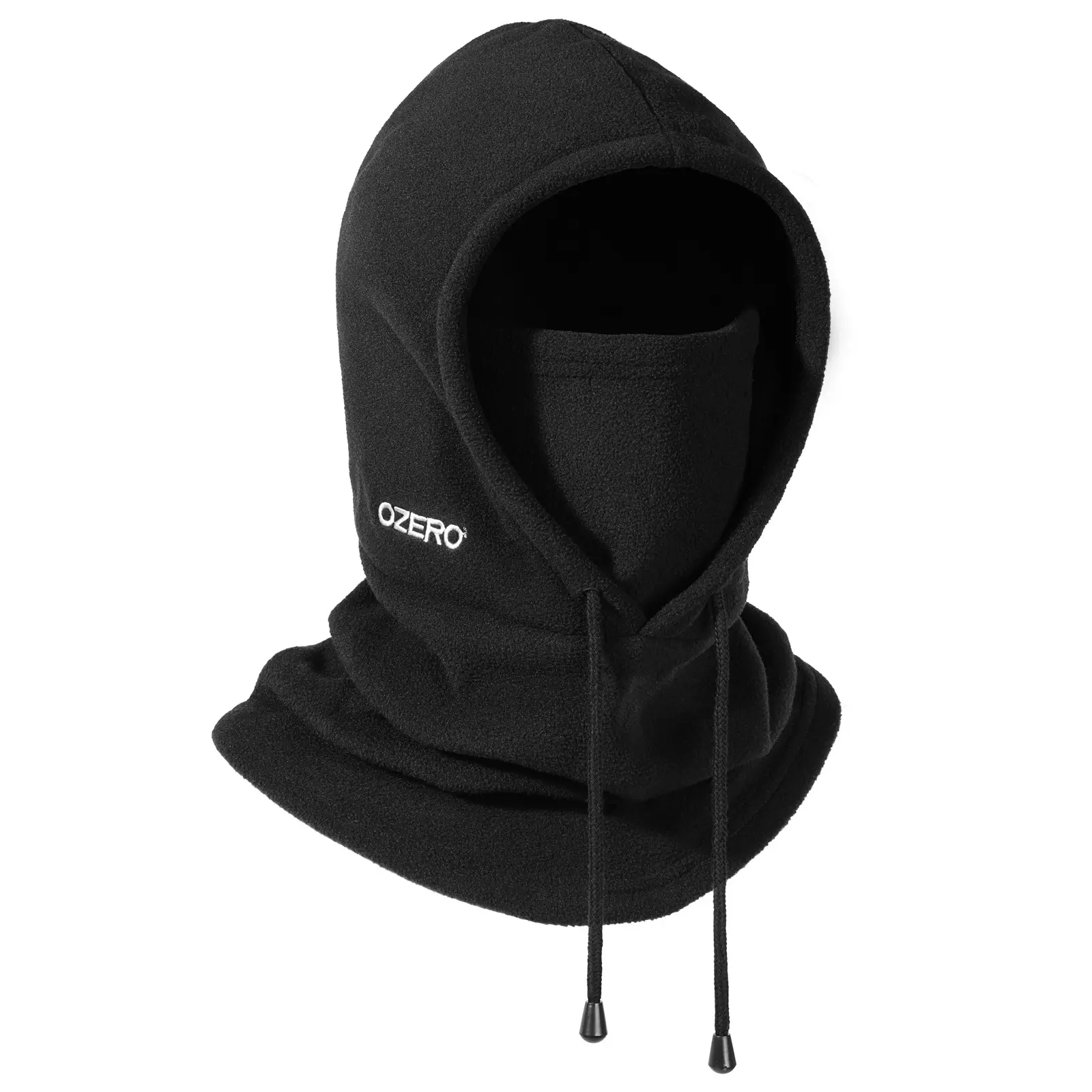 OZERO Unisex Windproof Convertible Polar Fleece Balaclava Mask - Adjustable Fit, 1 Size - for Biking, Snowboarding, Snow Sports