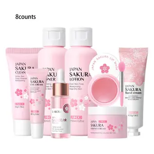 Sakura Skin Care Set, 8 Counts/set Firming Anti Aging Moisturizing Facial Skincare Kit, Skin Care Kit for Women, Gift for Girls, Glow Up Bundle