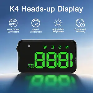 Heads up Display for Cars Windshield, Car HUD Display, Plug & Play USB, MPH/KMH Switch, Speed Calibration, Adjustable Brightness, Overspeed Alert, Large Font Display
