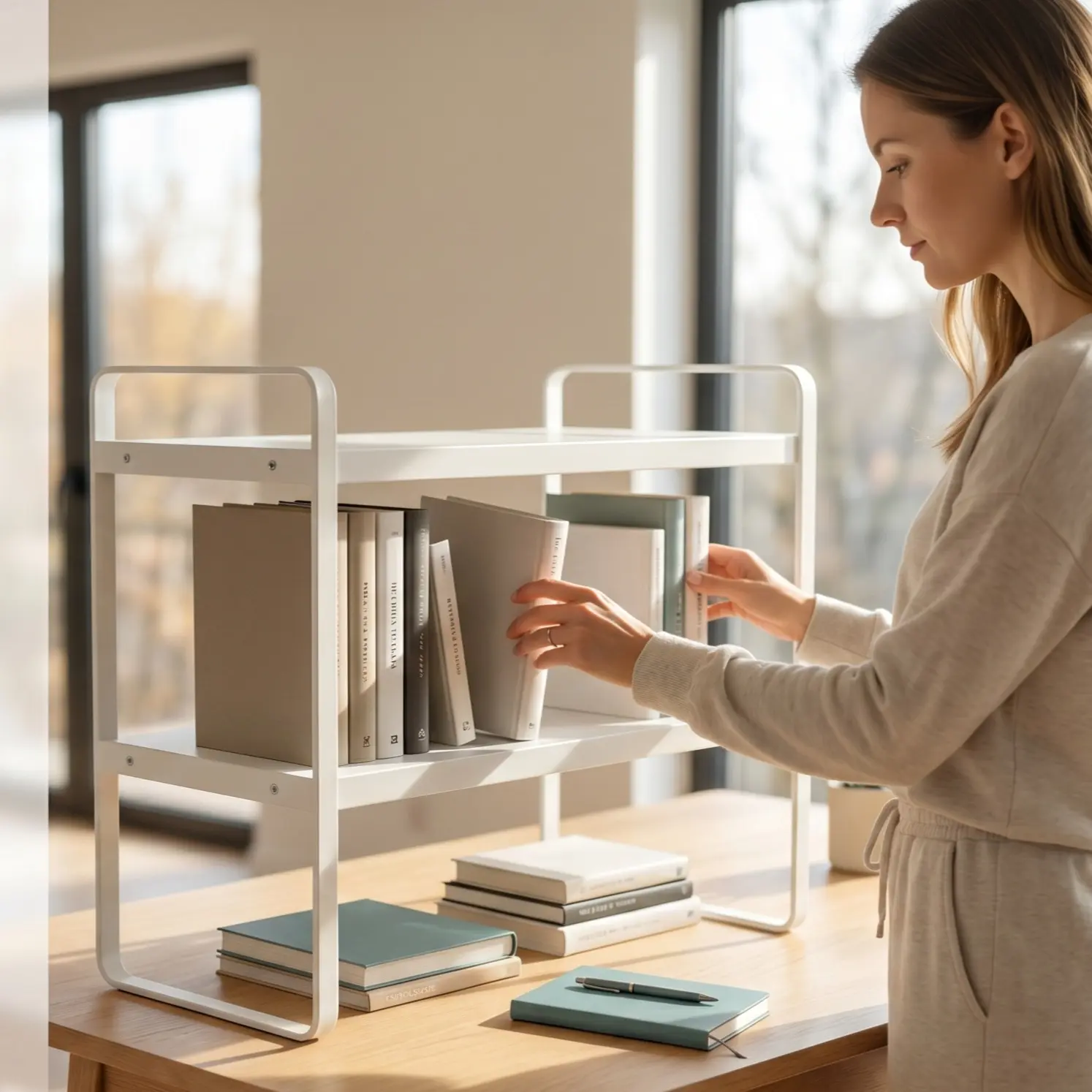 Multi-Layer Desktop Storage Organizer - Durable Countertop Rack with Simple & Practical Design, Space-Saving Tabletop Shelf for Office Supplies, Condiments, Kitchen Organization Ideas (Fits Any Space)