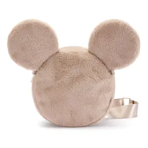 Disney Store Mickey Mouse Icon Plush Crossbody Bag – Mocha