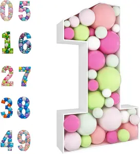 2.3ft Marquee Numbers Mosaic Numbers for Balloons Mosaic Balloon Frame Pre-Cut Foam Board for Christmas Baby Shower Engagement Wedding Birthday Bachelorette Party Decorations Backdrop Decor