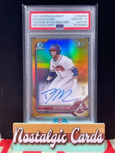 2022 Bowman Chrome Draft 1st David McCabe