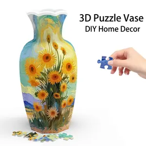 3D Vase Puzzle Set - 164 Piece DIY Puzzle Flower Arrangement Toy & Home Decor Gift Series, Beginner Level, Valentine's Day & Birthday Present