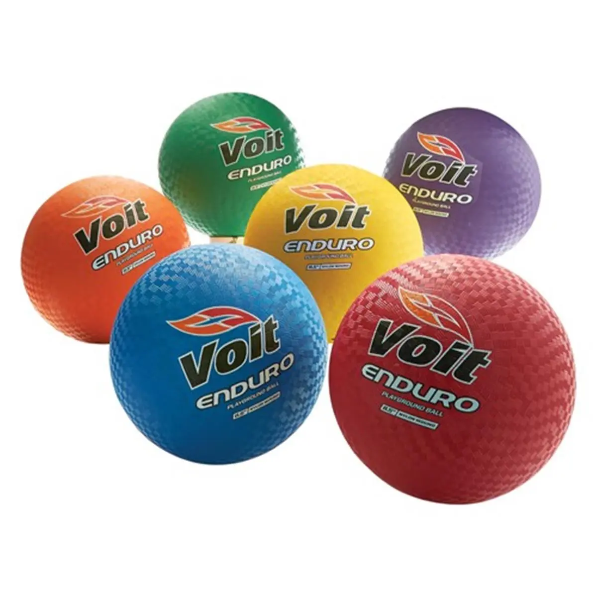Voit 8.5 in. Nylon Wound Enduro Playground Ball, Red - Tough, Durable, Shape-Retaining for High-Impact Children's Outdoor Playground Activities, Children's Playground