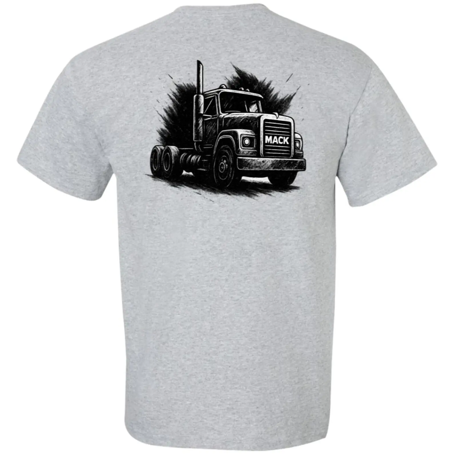 Vintage Mack Truck Graphic Tee Semi-Truck T-Shirt Sweatshirt Hoodie 2 Sided, Car Enthusiast Gift